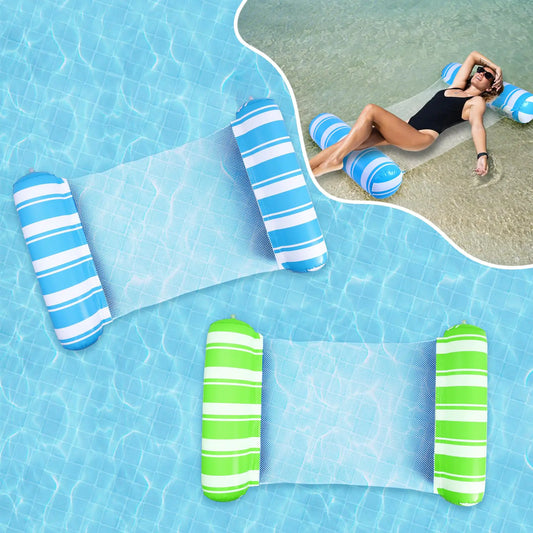 2 Pack Pool Float Adults 4-in-1 Water Lounger